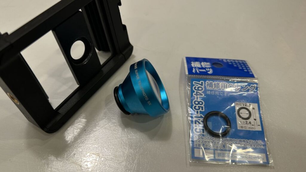 Oリングで固定しようとして失敗したポラロイドx5